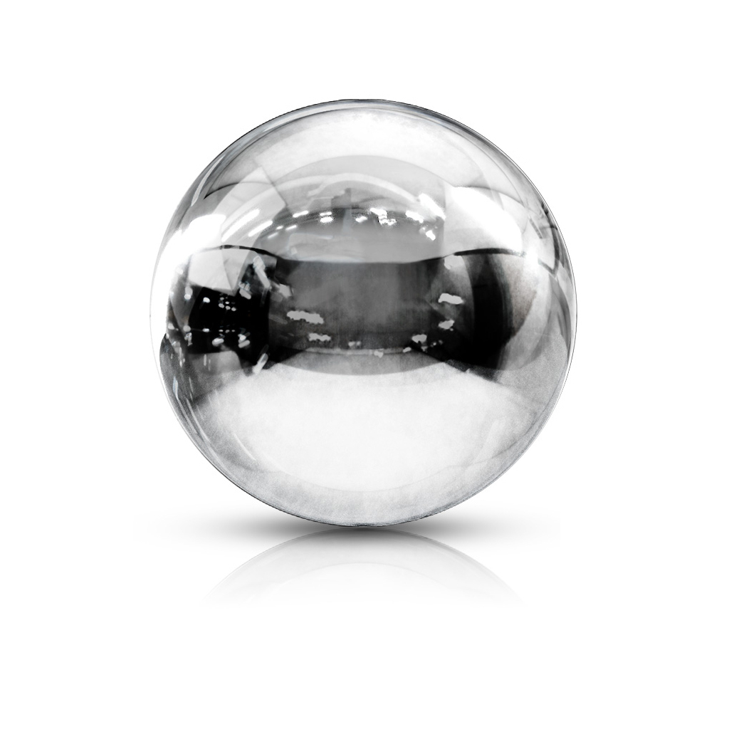 Ball made of surgical steel with thread