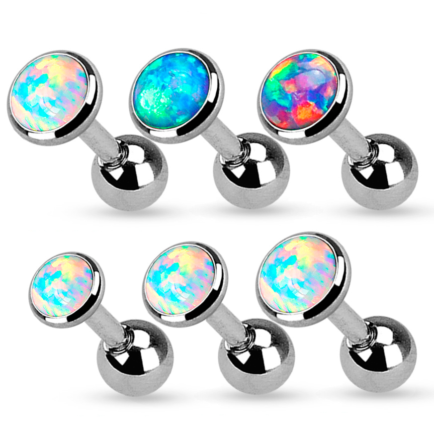 Komplet pirsingov za ušesa z opalom