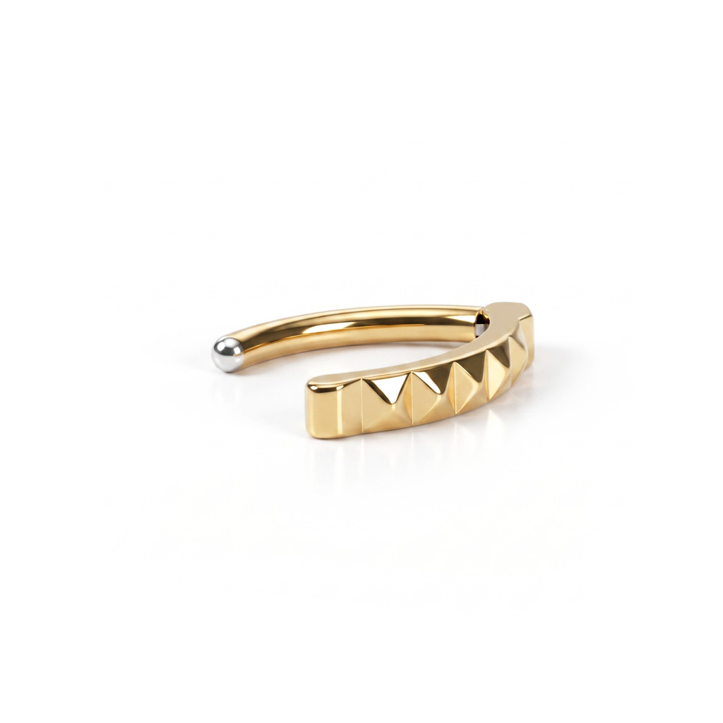 Faceted titanium belly clicker