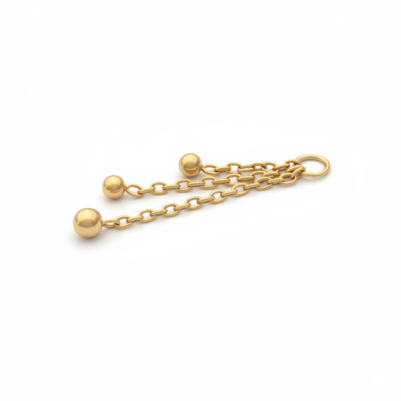 Charm with trio of dangles
