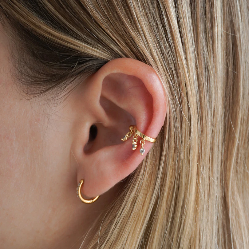 Ear cuff with charms