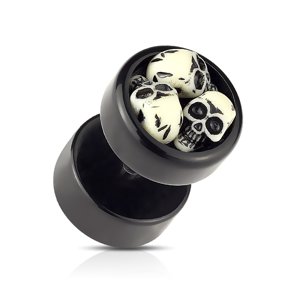 Fake plug with skulls