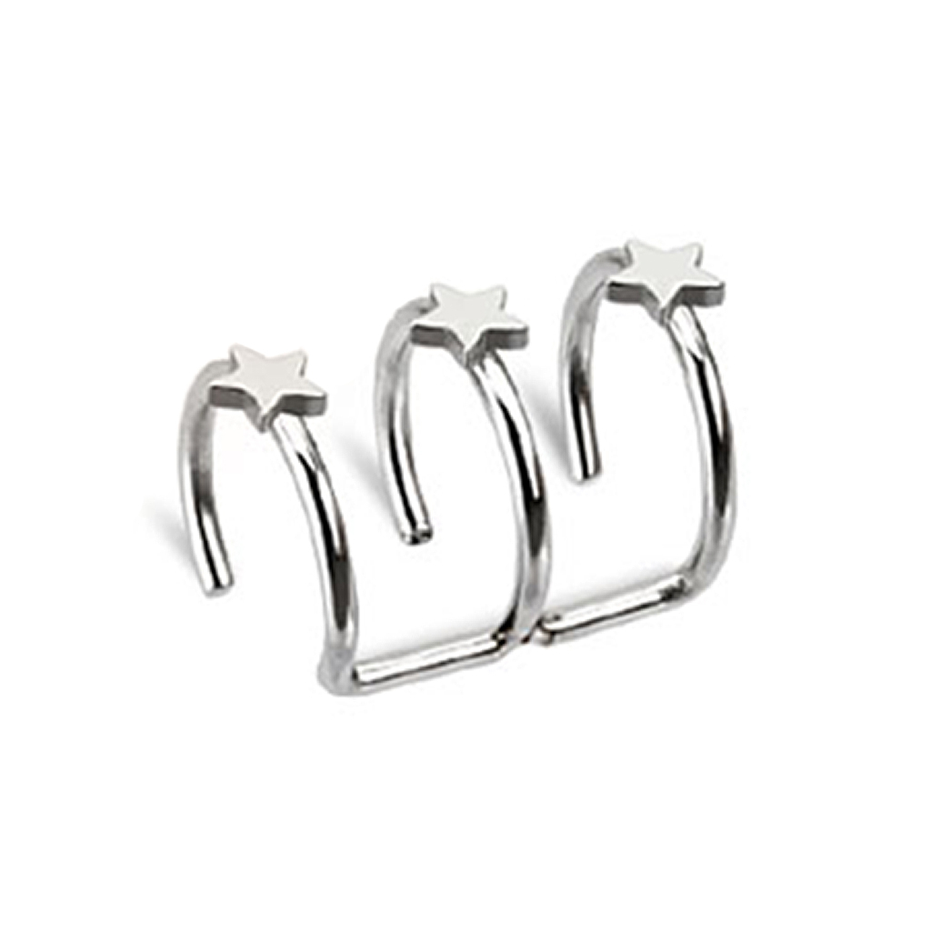 Fake piercing do ucha s hviezdičkami