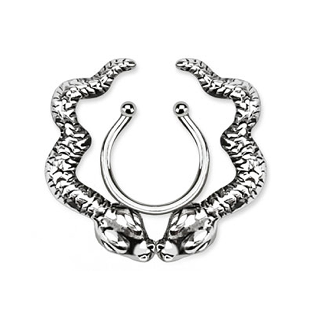 Clip-on piercing θηλής με φίδια