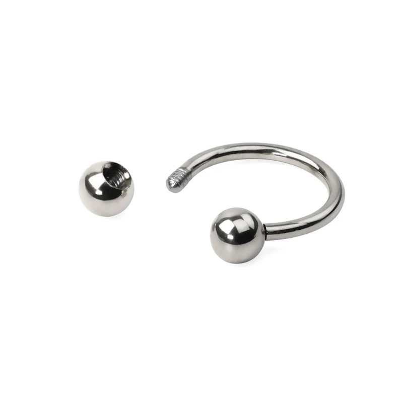 Circular barbell made of titanium