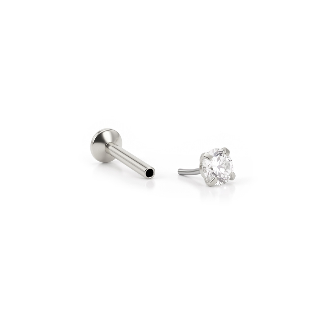 Push-in labret με πετράδι στην κορυφή