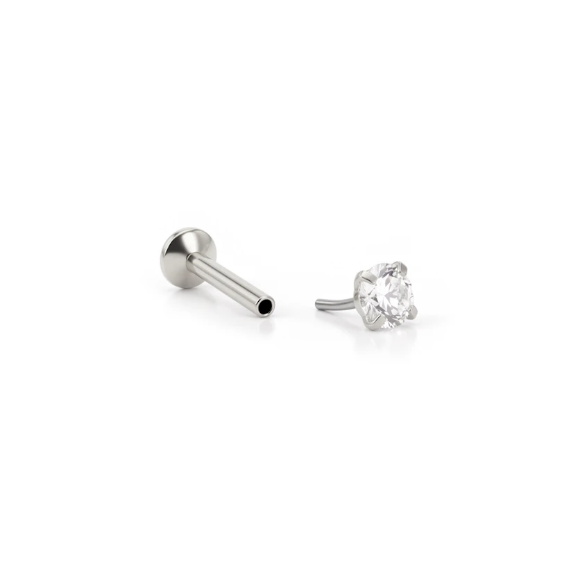 Push-in labret με πετράδι στην κορυφή