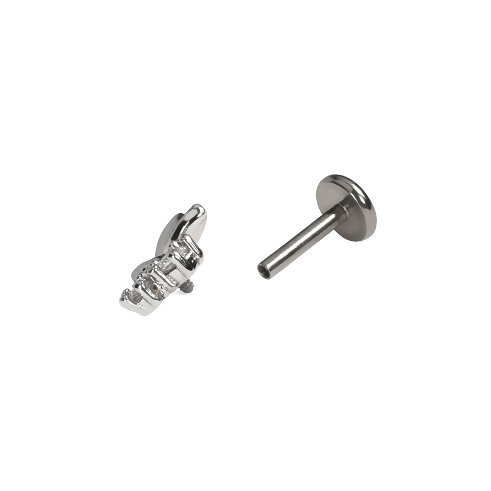Labret z metulji in kamni