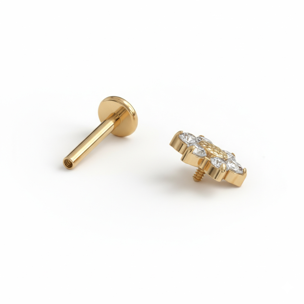 Μαργαρίτα labret από τιτάνιο