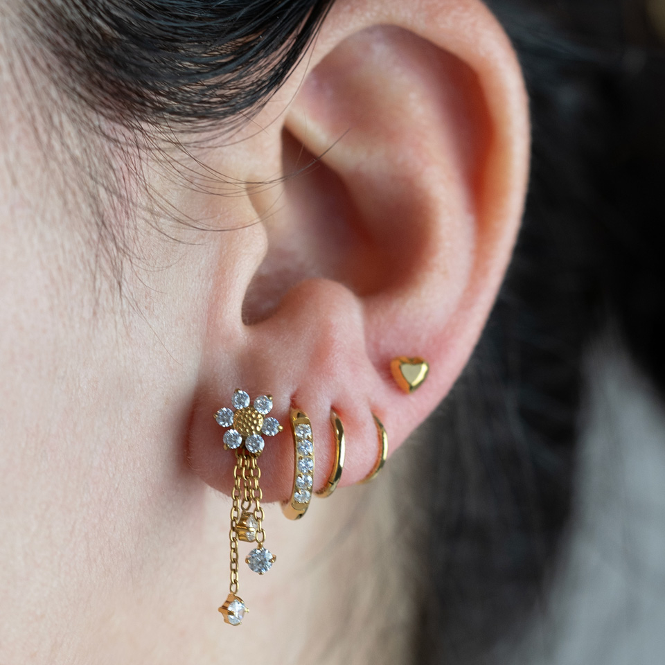 Μαργαρίτα labret από τιτάνιο