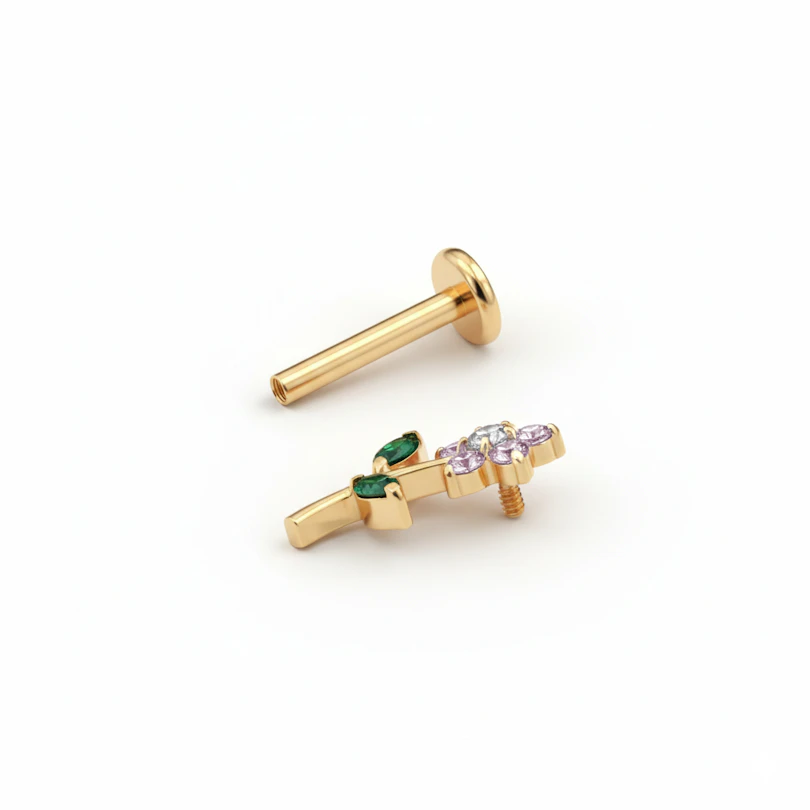 Cute labret λουλούδι με επίπεδη πλάτη