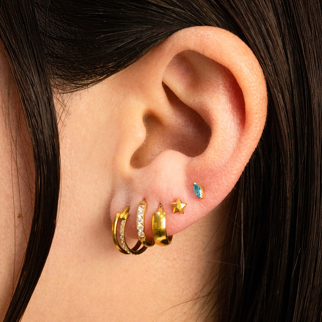 Titanová labreta s brúsenou hviezdou