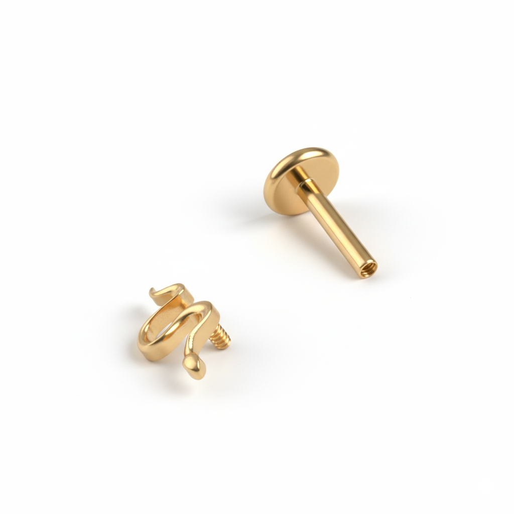 Titánová labreta s malým hadom