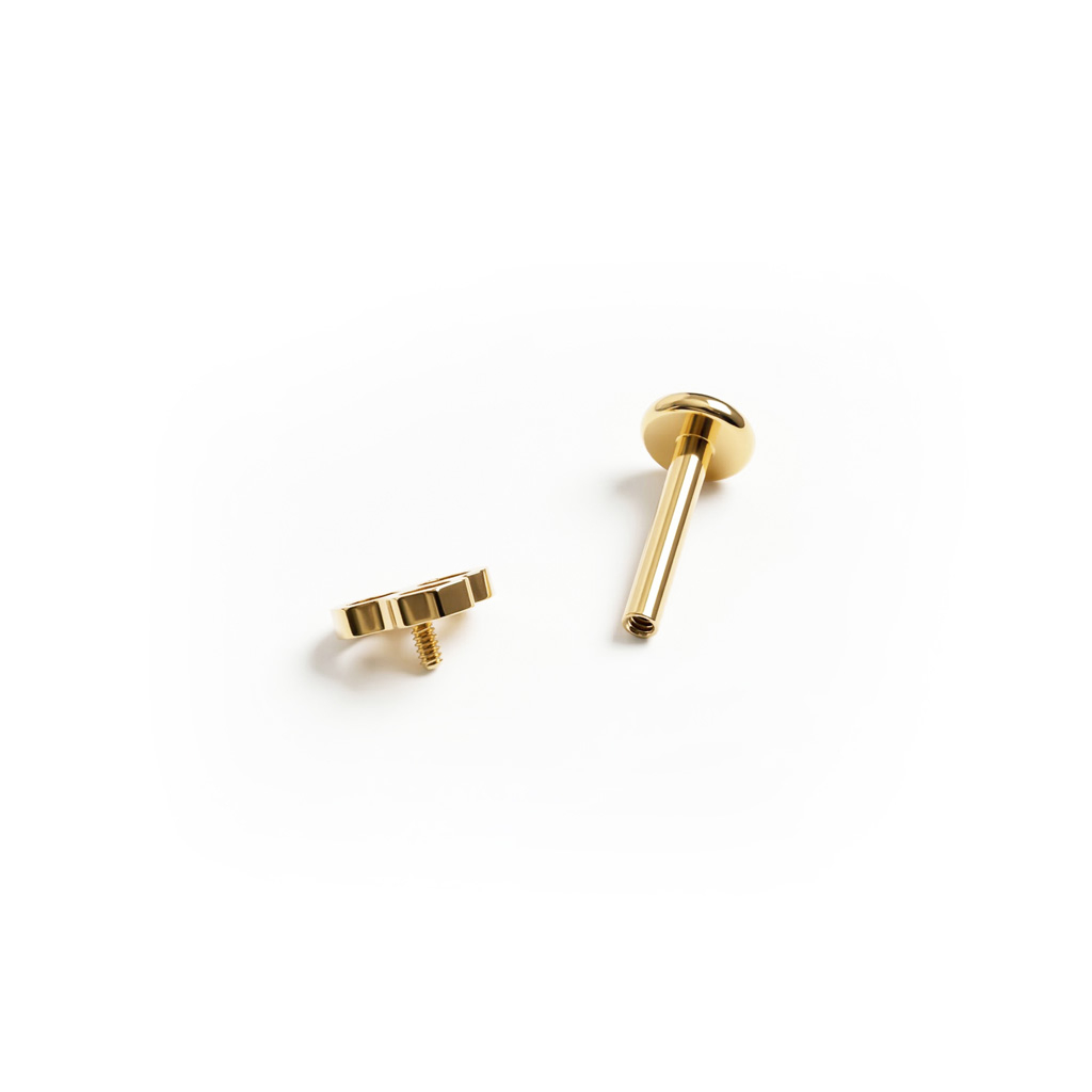 Honeycomb titanium labret