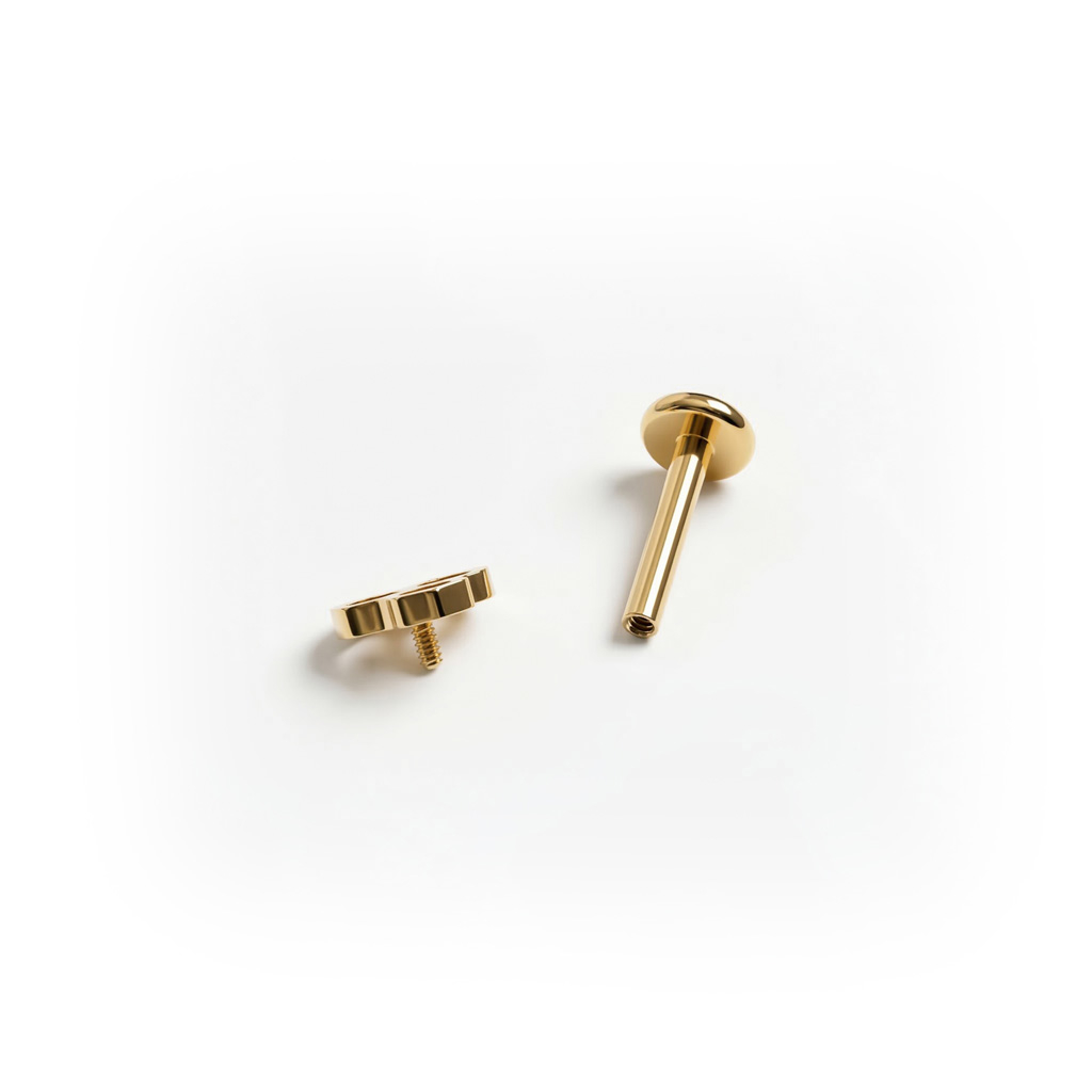 Honeycomb titanium labret