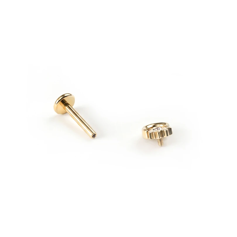 Sun and moon titanium labret