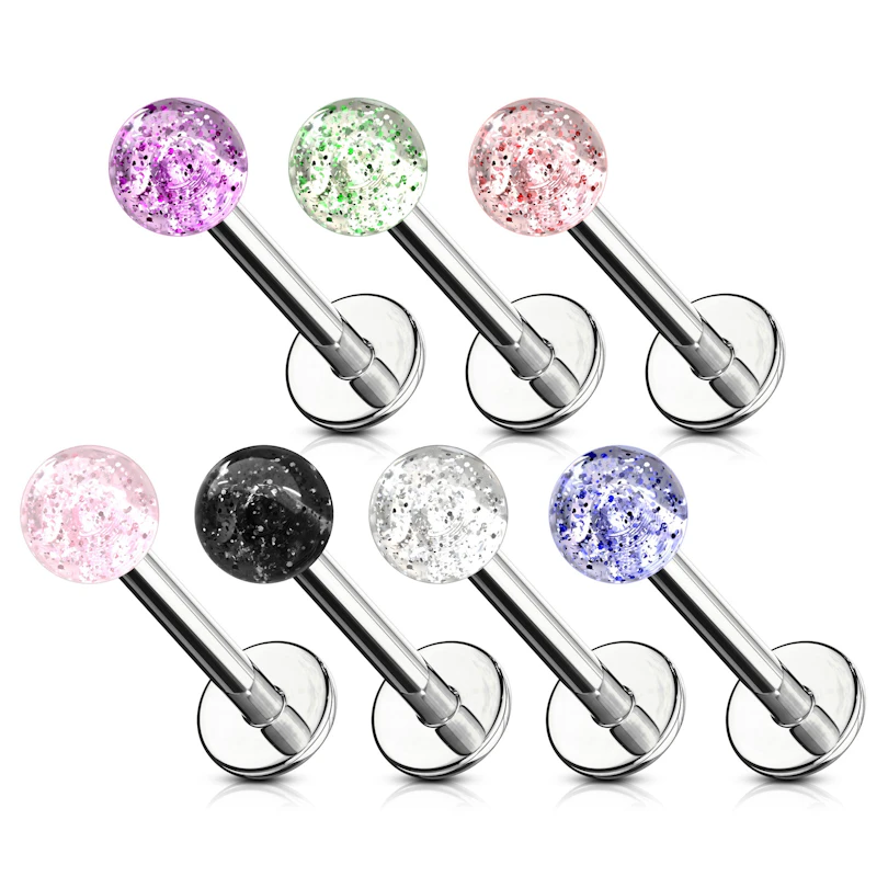 Labret with acrylic ball