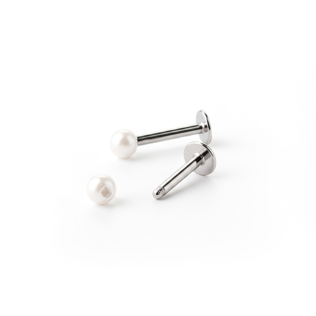 Labret με ακρυλική πέρλα στην κορυφή στο χρώμα της επιλογής σου