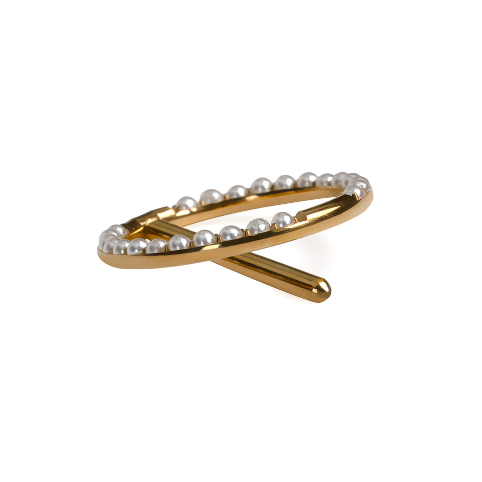 Kliker za bradavice iz titana, okrašen z biseri