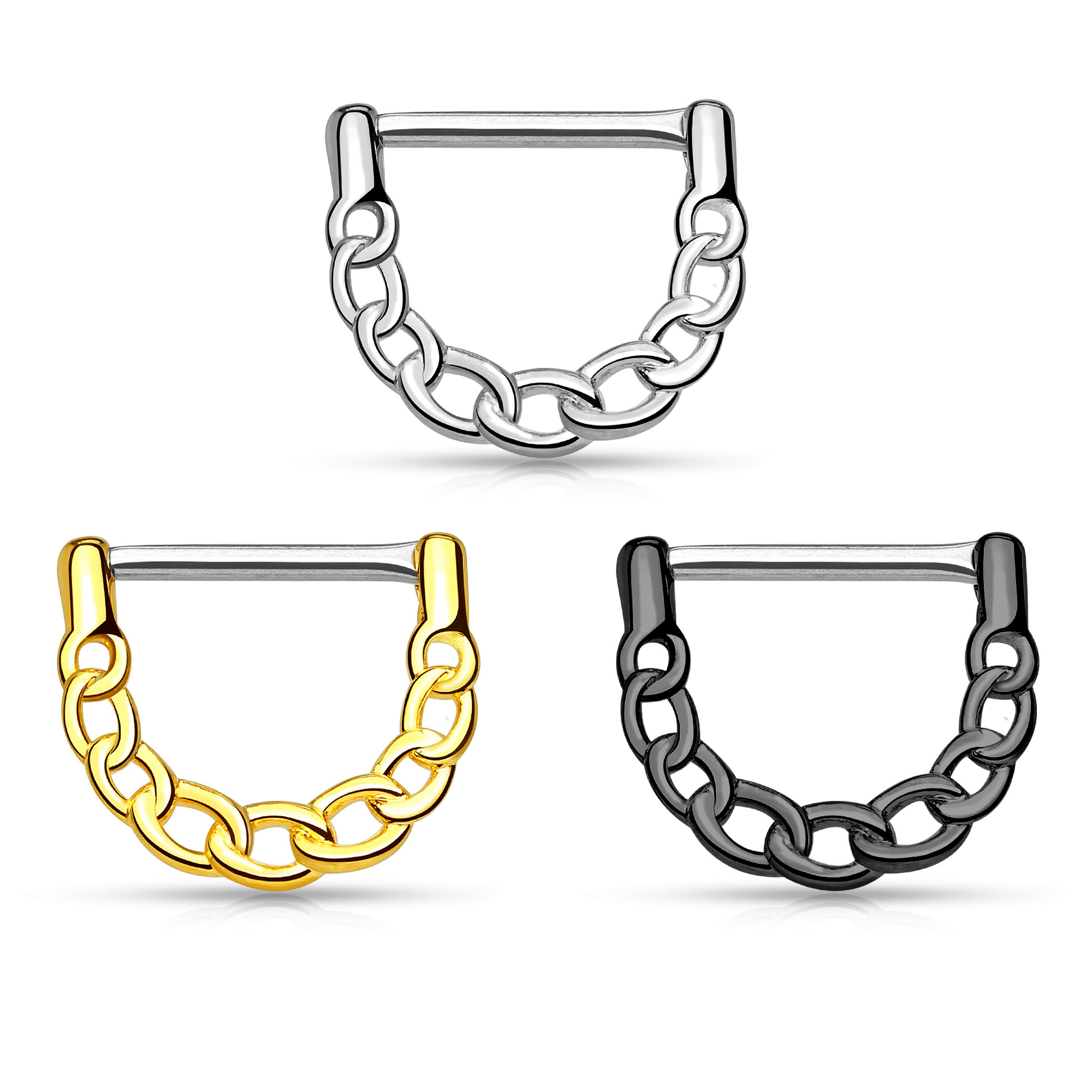 Nipple clicker with chain