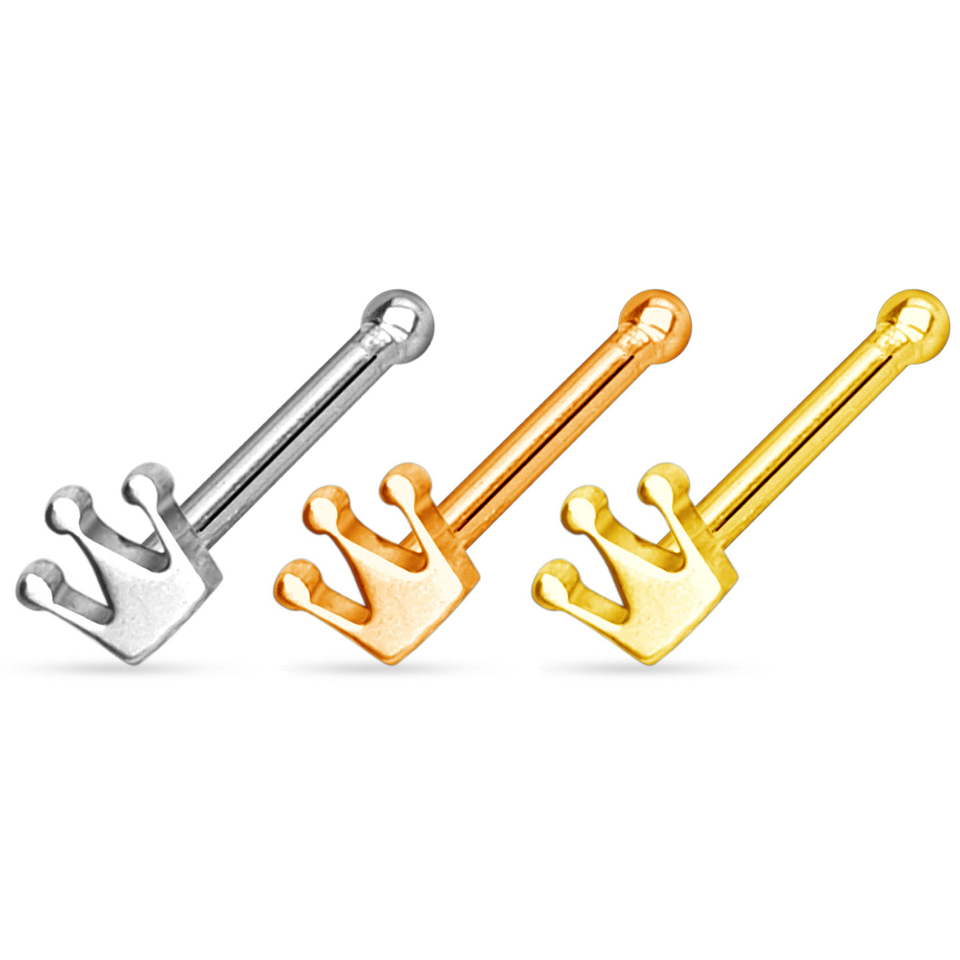 Pirsing za nos s krono