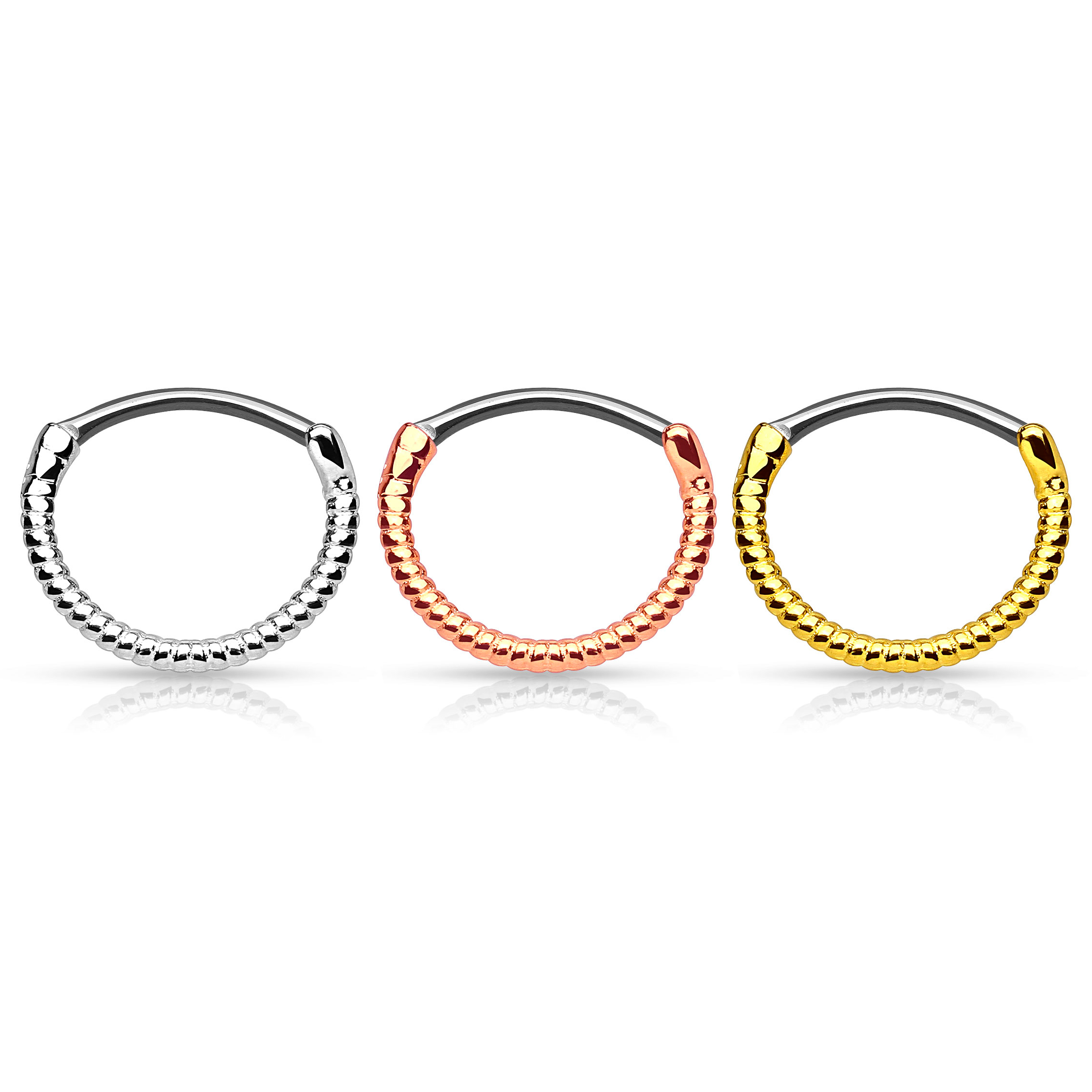 Septum clicker with twisted wire