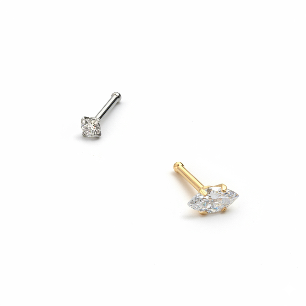 Nose stud in your choice of color and stone design