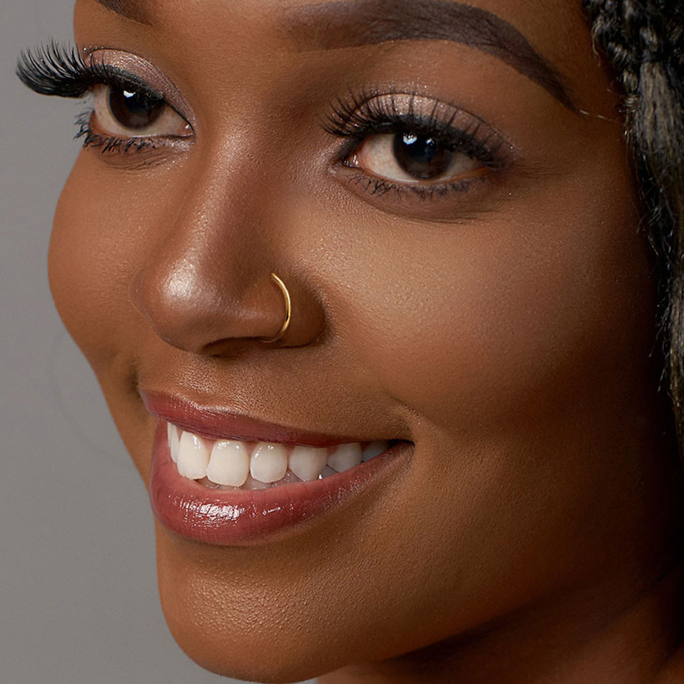 Nose ring made of titanium