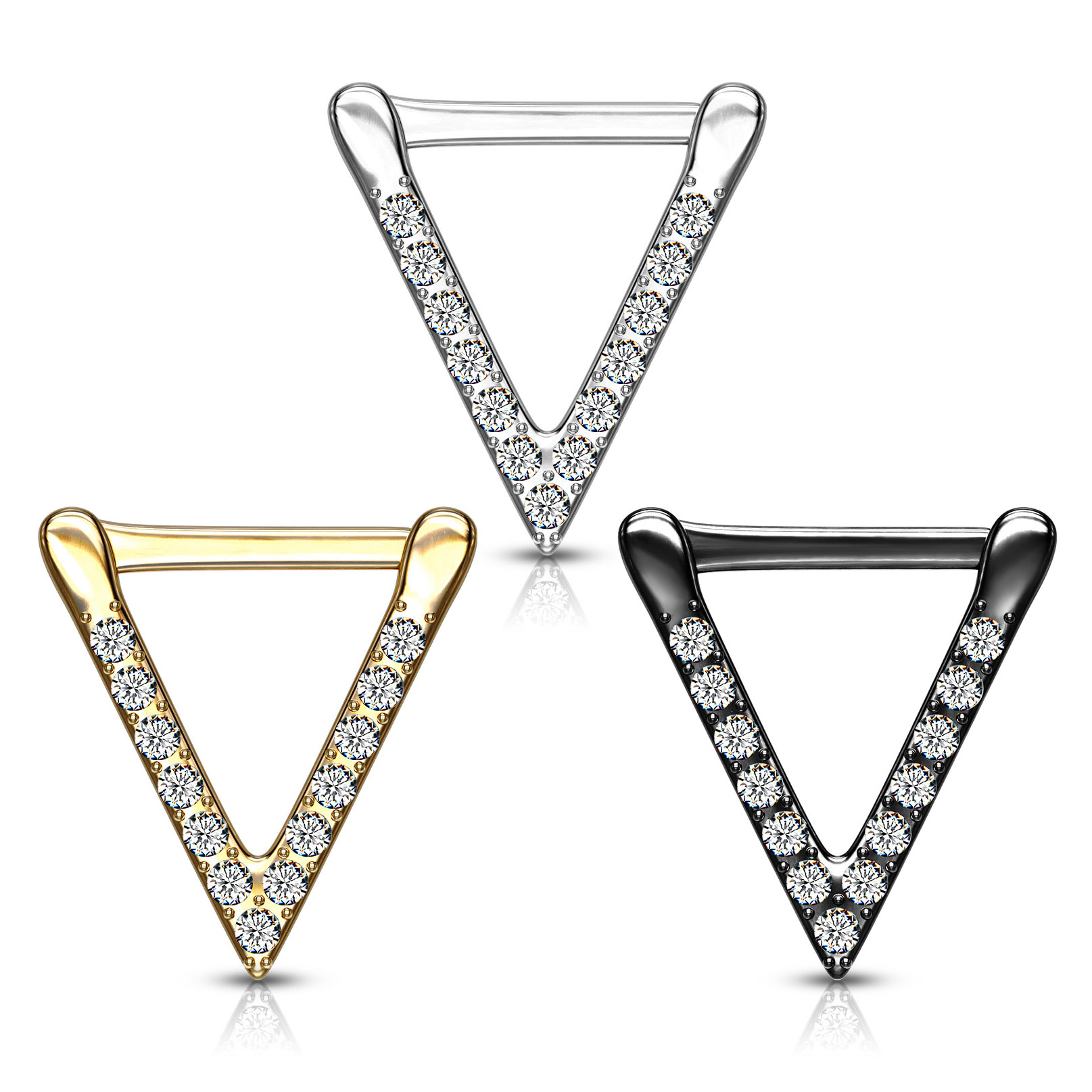 Septum clicker σε τρίγωνο σχήμα
