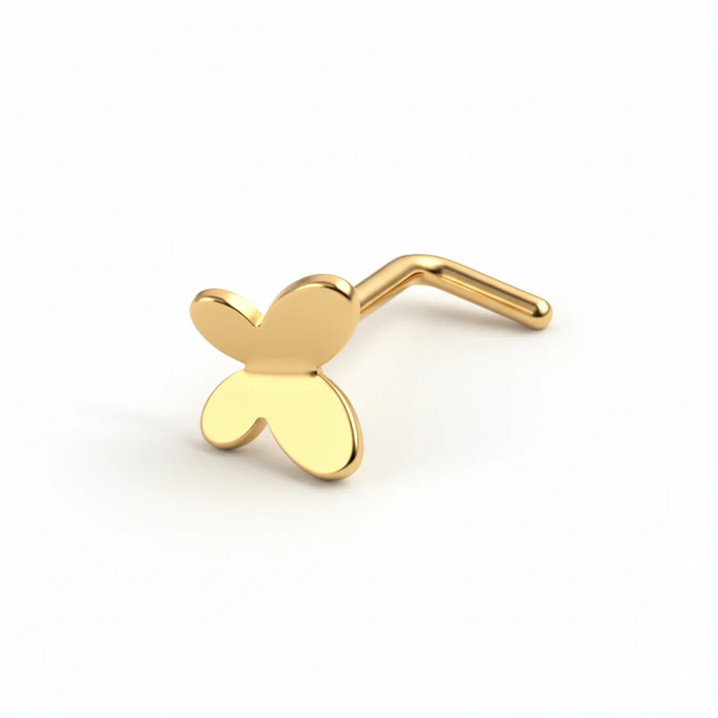 Butterfly titanium nose stud