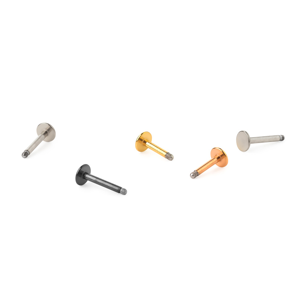 Loose labret post in different sizes and colors