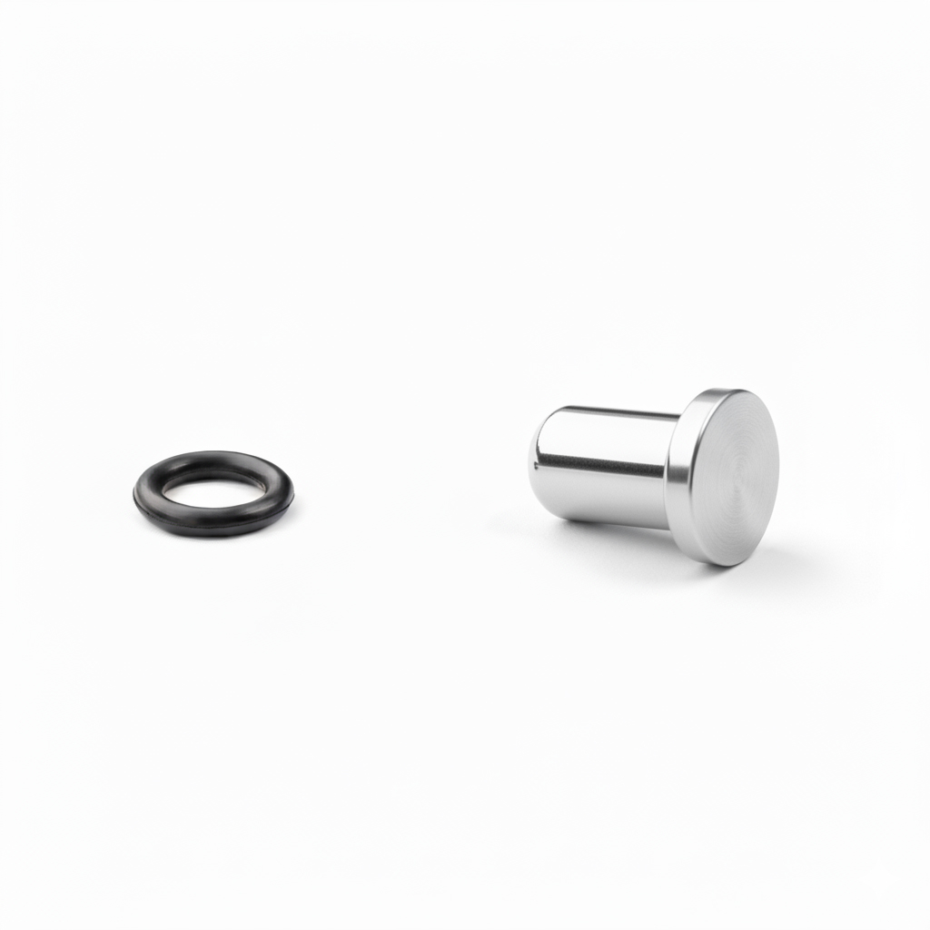 Titanium plug with mirror finish