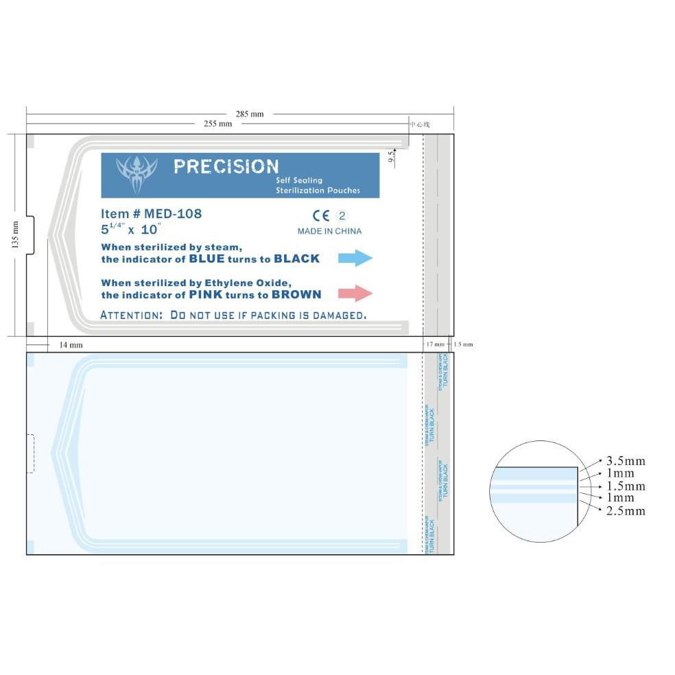Self sealing autoclave pouches