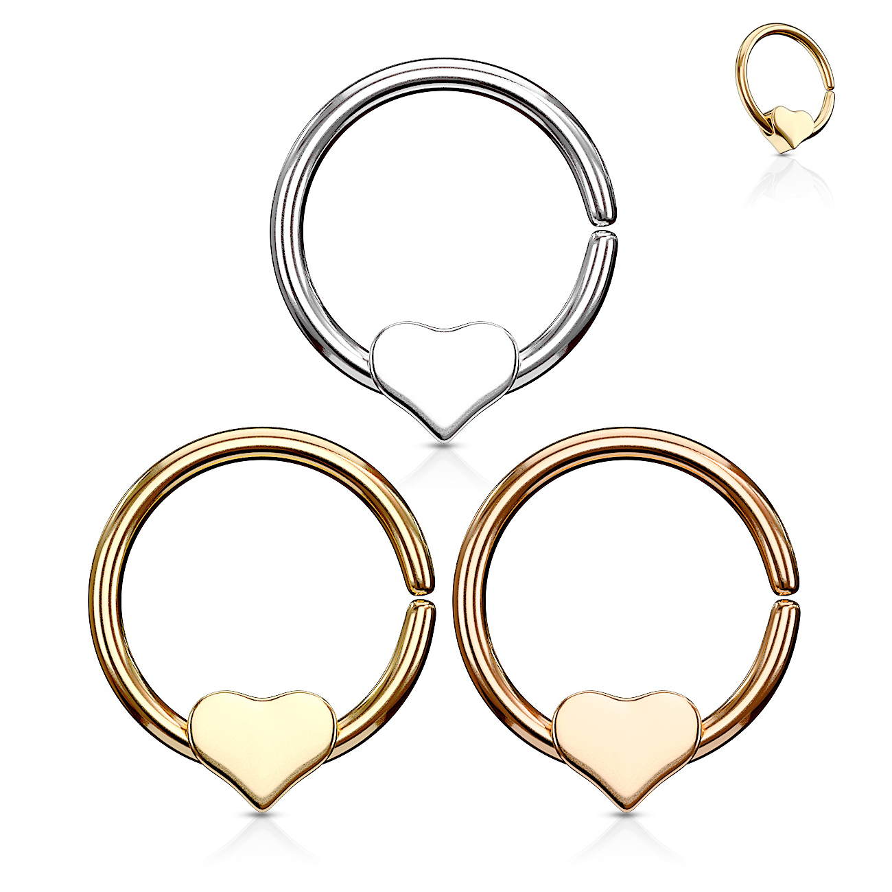 Ring with loose heart