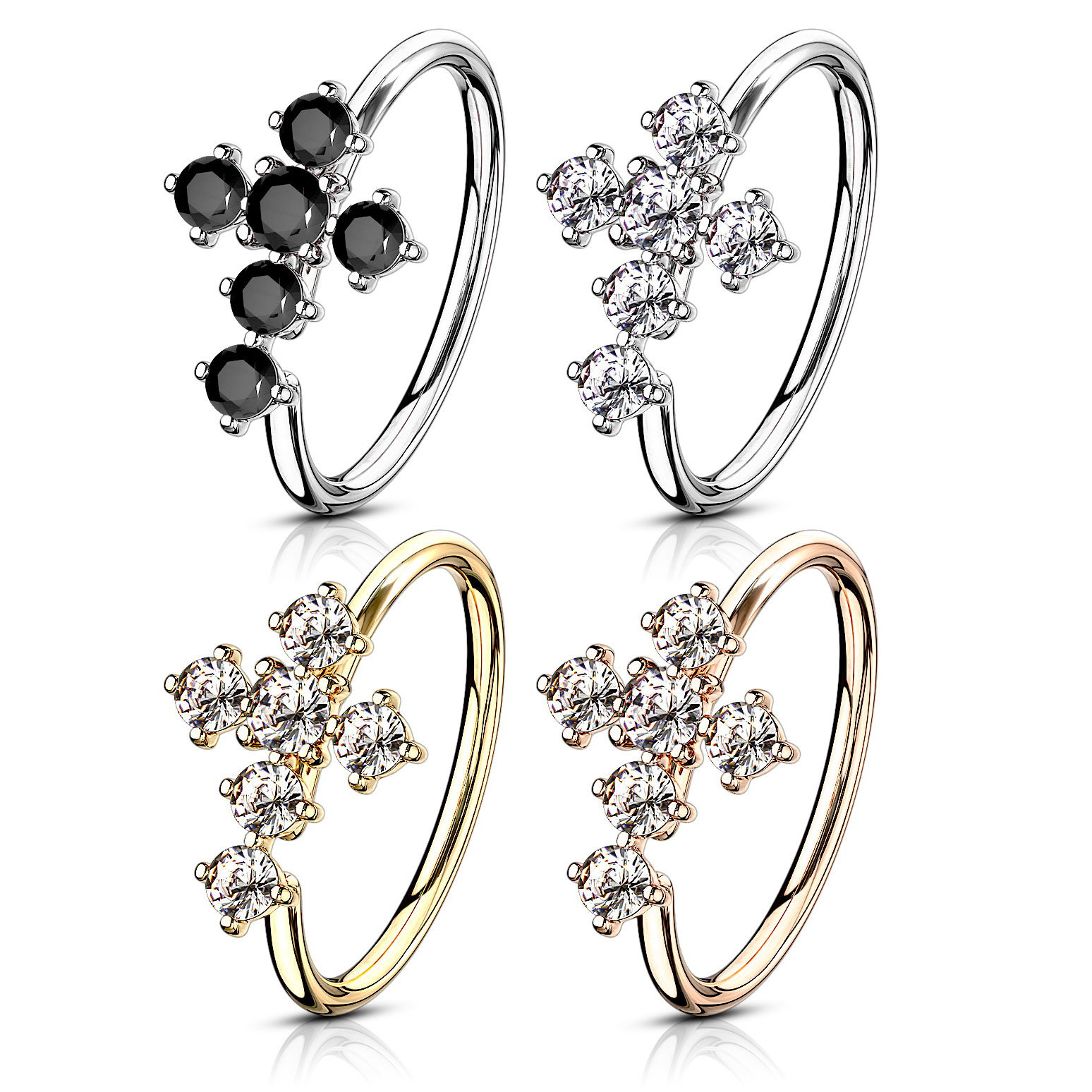 Ring with studded cross