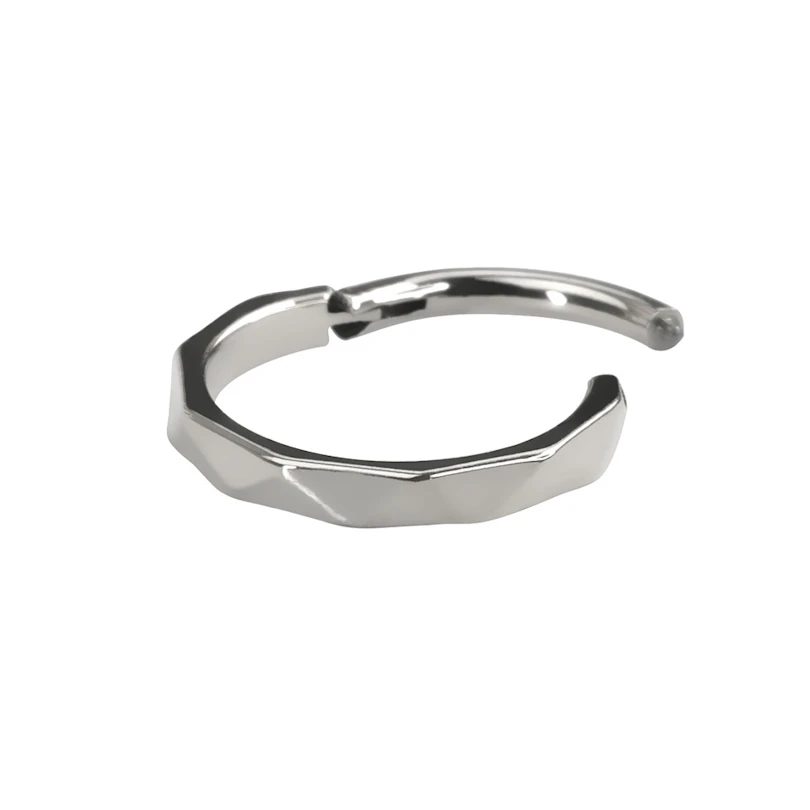 Diamond patterned nostril ring in titanium