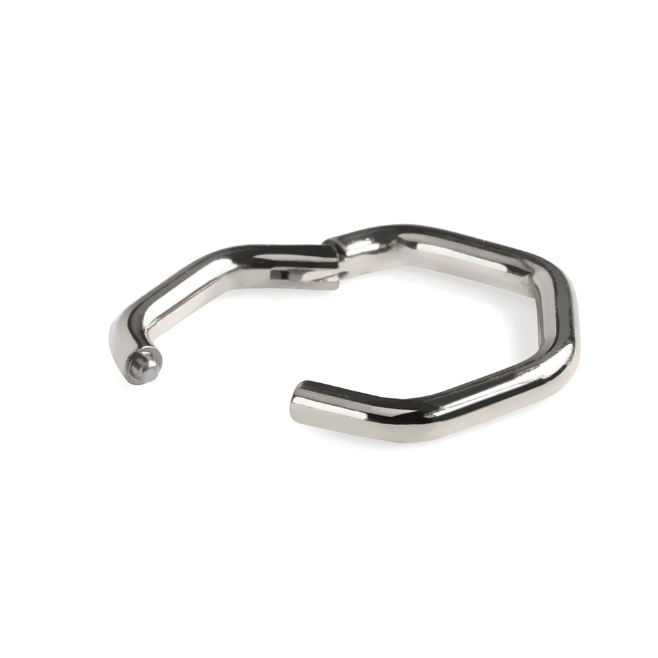 Hexagonal titanium hinged ring