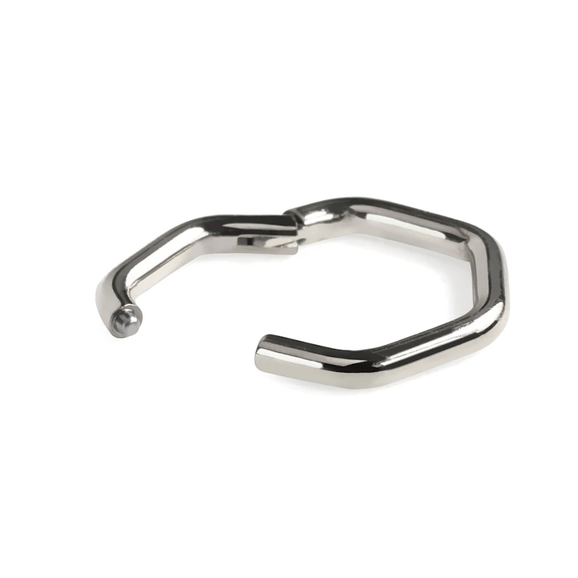 Hexagonal titanium hinged ring