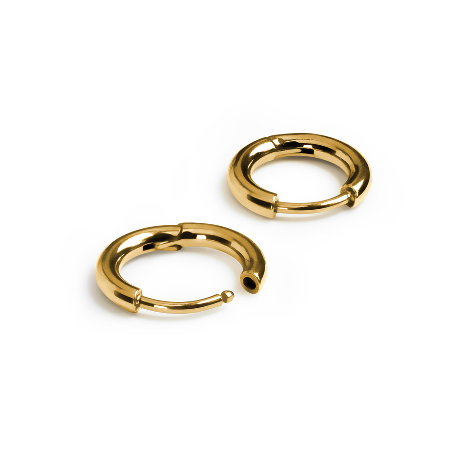 Ζευγάρι με huggie κρίκους από τιτάνιο