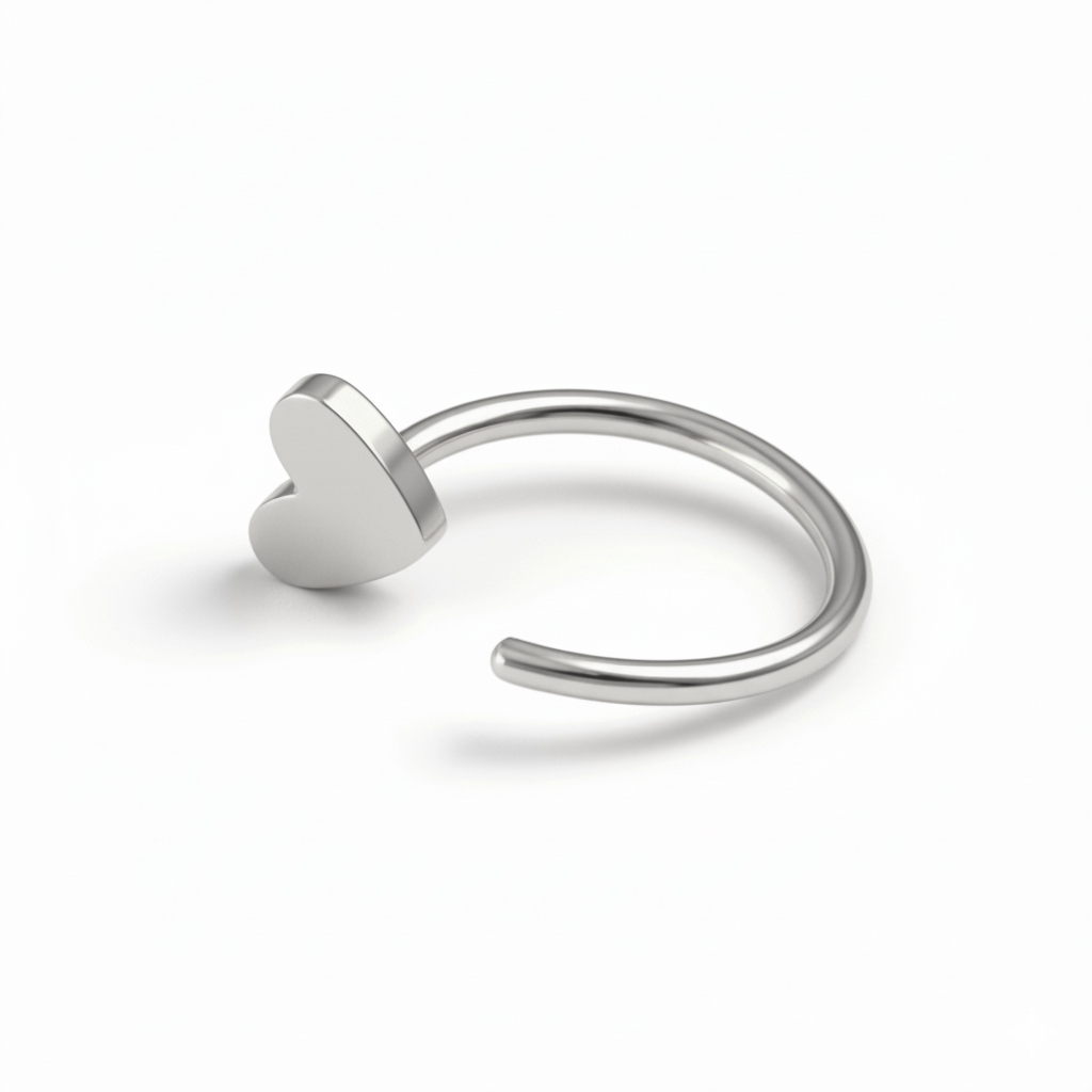 Titánový otvorený krúžok so srdiečkom