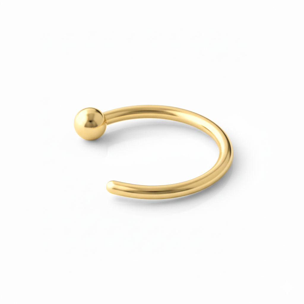 Jednoduchý titánový otvorený krúžok